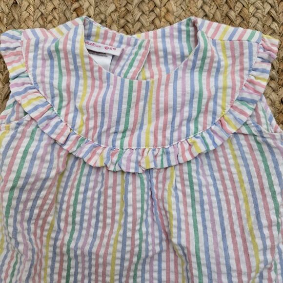 Girls Size18m Jessica Ann Multicolored Dress Pastel Spring Easter Rainbow Preppy - Picture 3 of 5